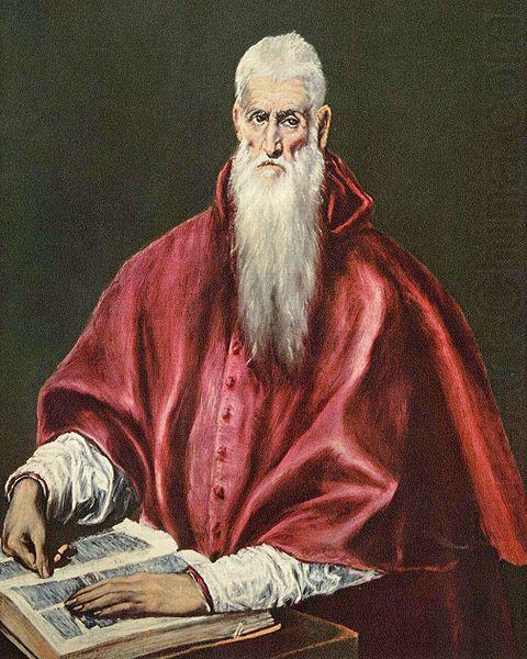 Hl. Hieronymus als Kardinal, El Greco